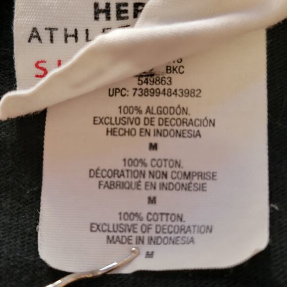 Champion Tshirt Mens Sz M Black Gold Chain Tee Long Sleeve Crew Logo Heritage‎ - Picture 8 of 9